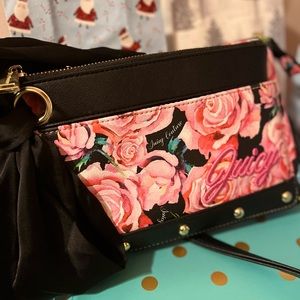 Betsy Johnson pink floral crossbody